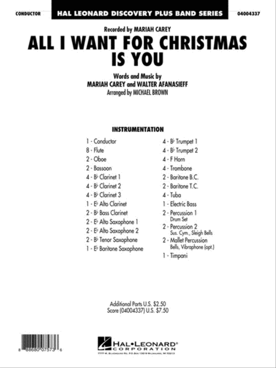 All I Want for Christmas Is You Concert Band scores gallery preview page 2
