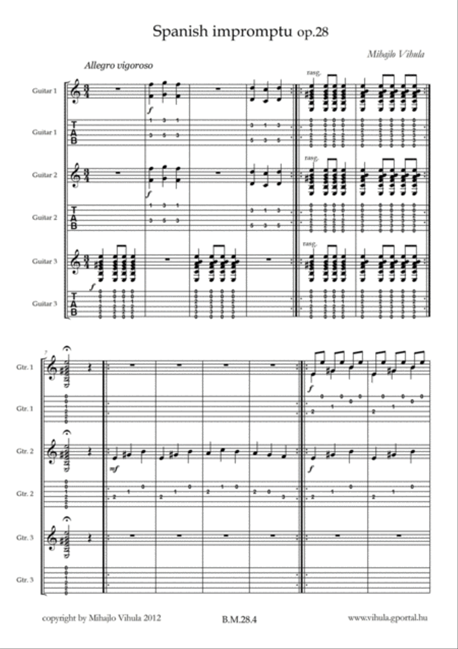 Spanich Impromptu Small Ensemble scores gallery preview page 5