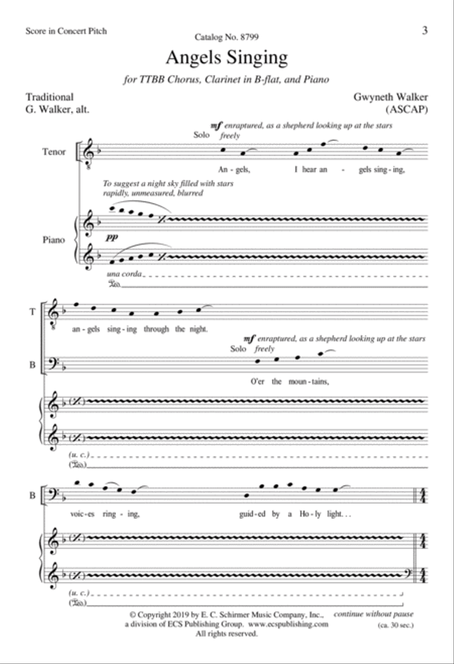 Angels Singing TTBB scores gallery preview page 3
