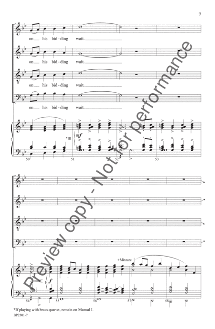 Hosanna, Loud Hosanna 4-Part scores gallery preview page 8