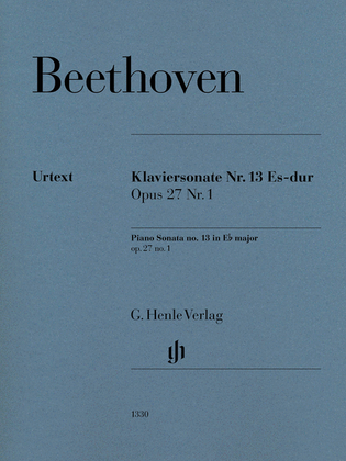 Book cover for Piano Sonata No. 13 E-flat Major, Op. 27, No. 1
