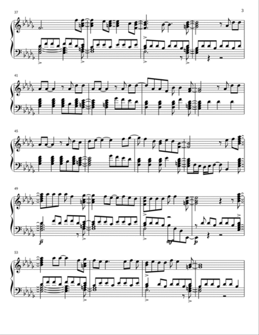 Amoeba Piano Solo scores gallery preview page 3