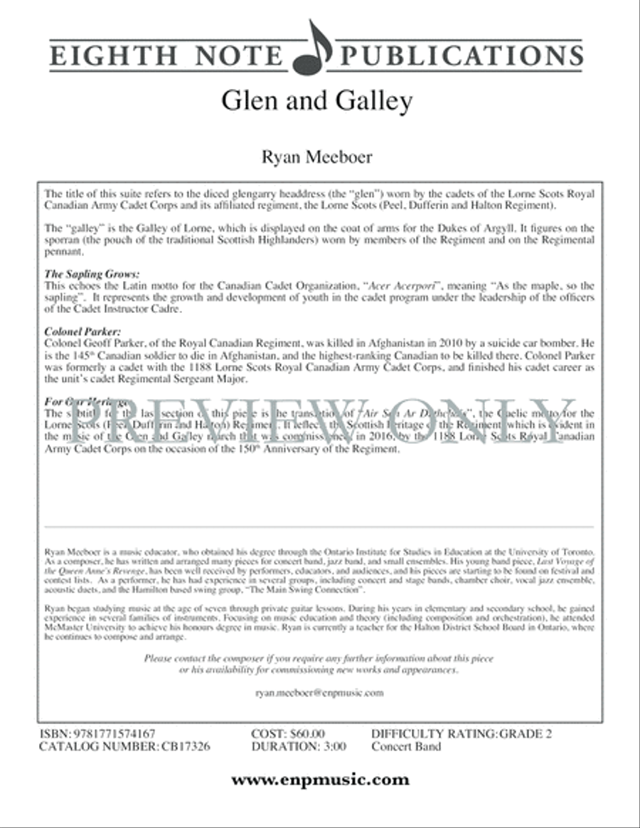 Glen and Galley Concert Band scores gallery preview page 3