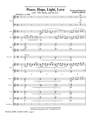 Peace, Hope, Light, Love (with The Holly And The Ivy) - Full Score