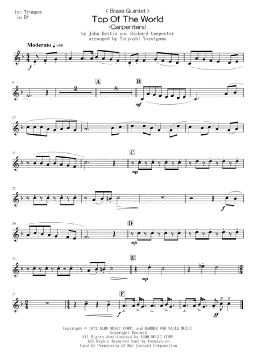 Top Of The World Brass Ensemble scores gallery preview page 5