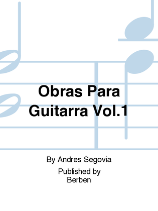 Book cover for Obras Para Guitarra Vol. 1