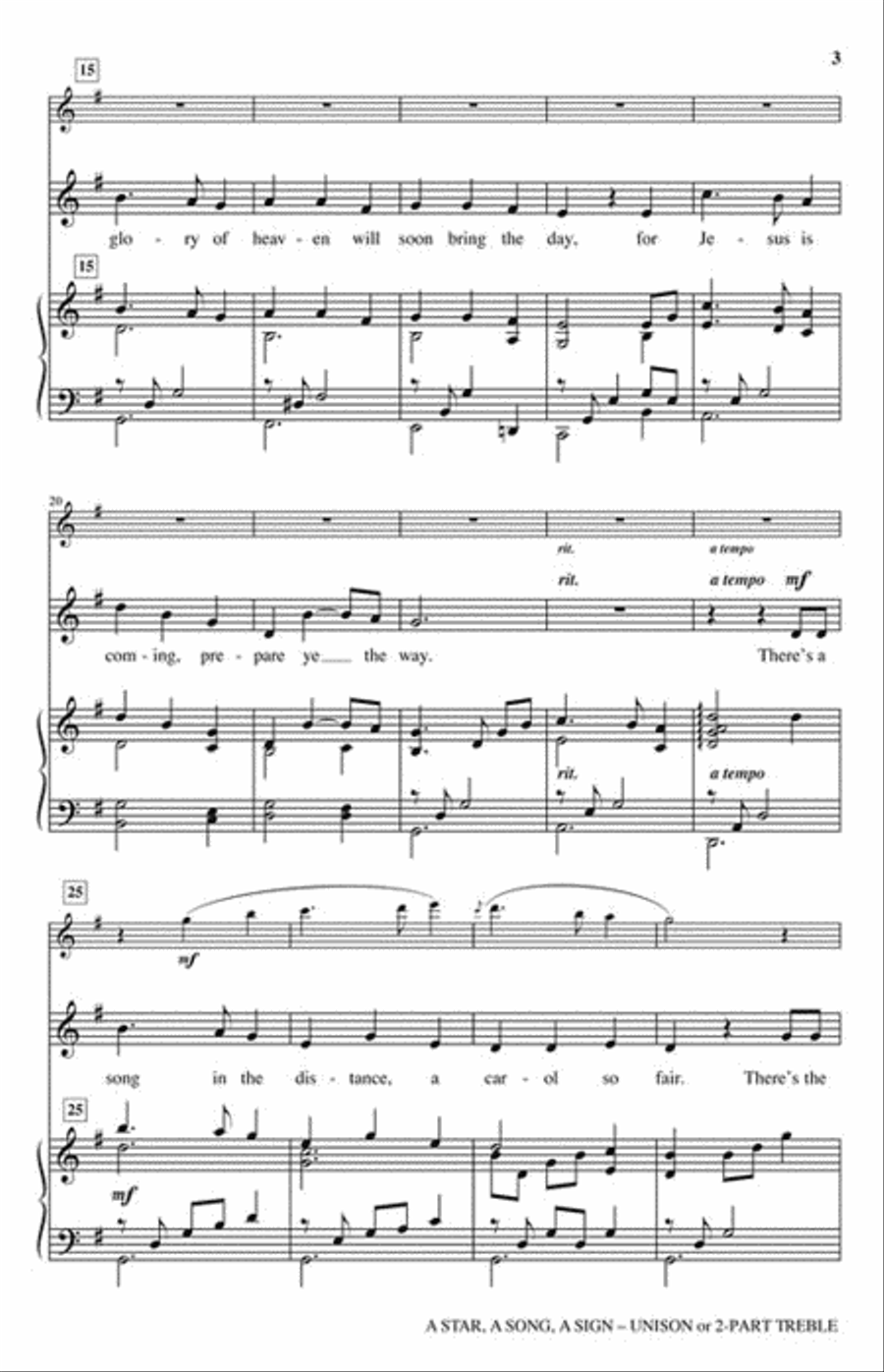 A Star, A Song, A Sign A Star, A Song, A Sign Unison Choir scores gallery preview page 3