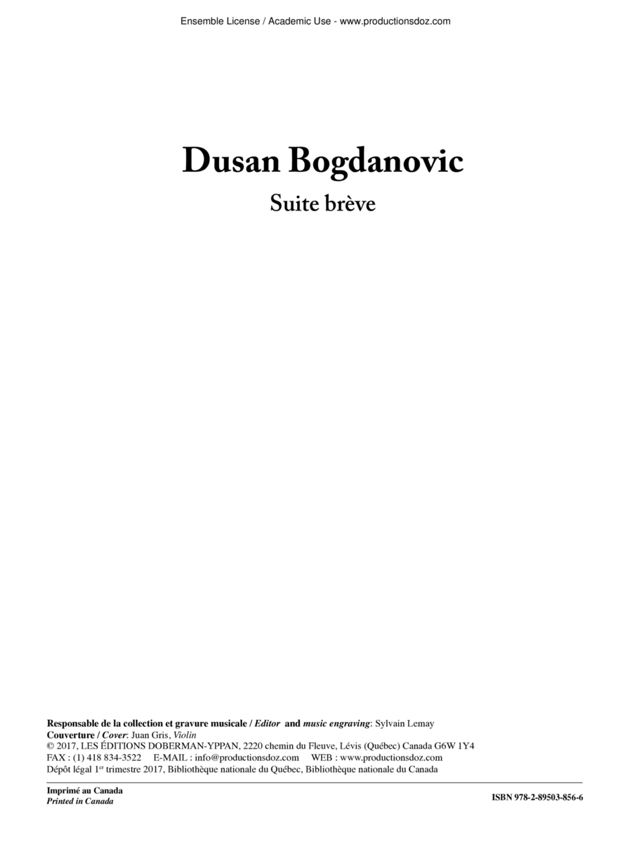 Suite brève Suite brève Classical Guitar scores gallery preview page 1