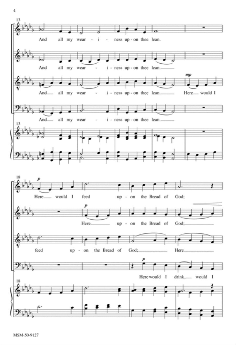 Here, O My Lord 4-Part scores gallery preview page 4