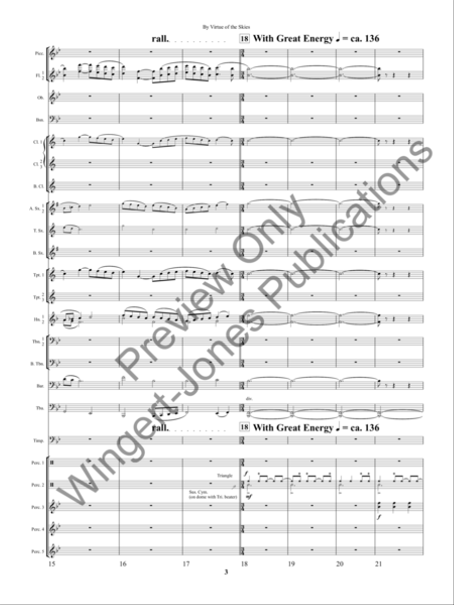 By Virtue of the Skies Concert Band scores gallery preview page 6