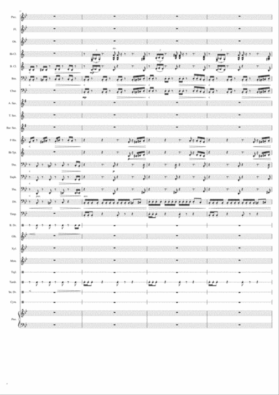 Blast Off for Earth Concert Band scores gallery preview page 4