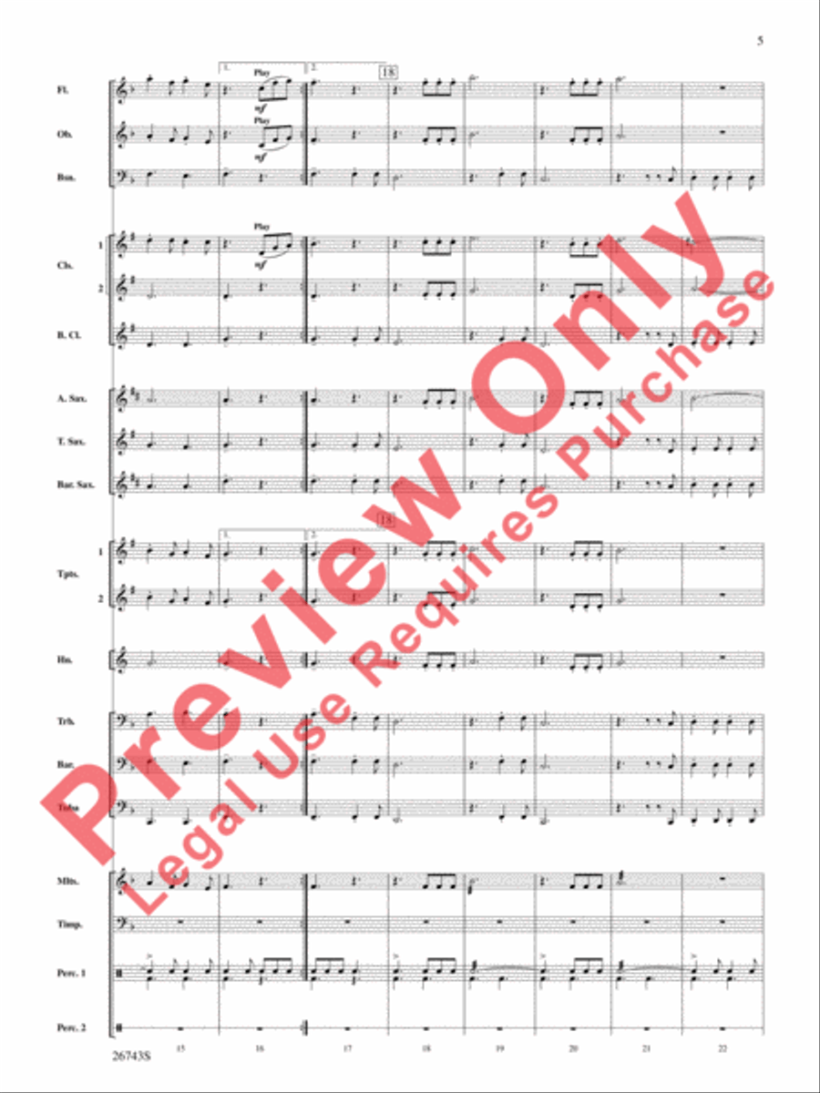 A Day at Disneyland Concert Band scores gallery preview page 6
