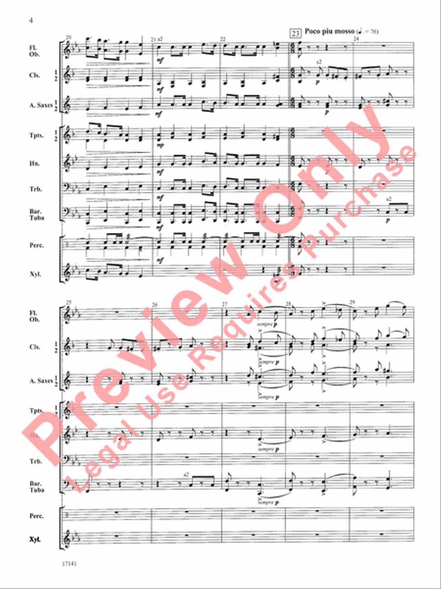 Tunes That Go Bump in the Night Concert Band scores gallery preview page 5