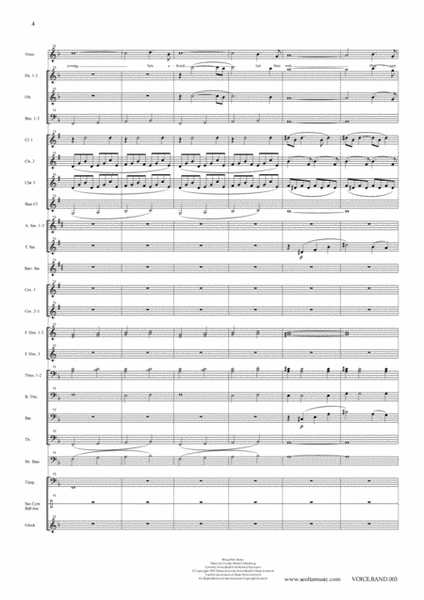 Bring him Home - arranged for solo voice and concert band