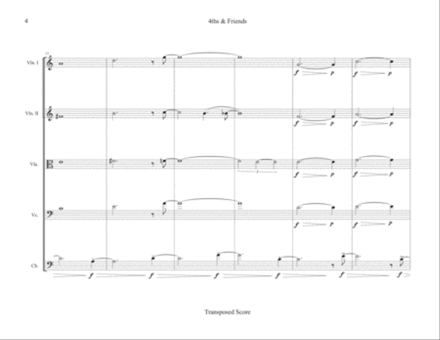 4ths & Friends (Score & Parts) String Orchestra scores gallery preview page 4