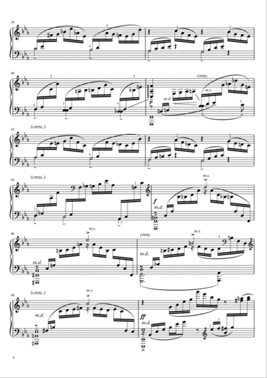 Rachmaninoff - Prelude in C Minor, Op.23 No.7 - Original With Fingering For Piano Solo Piano Solo scores gallery preview page 4