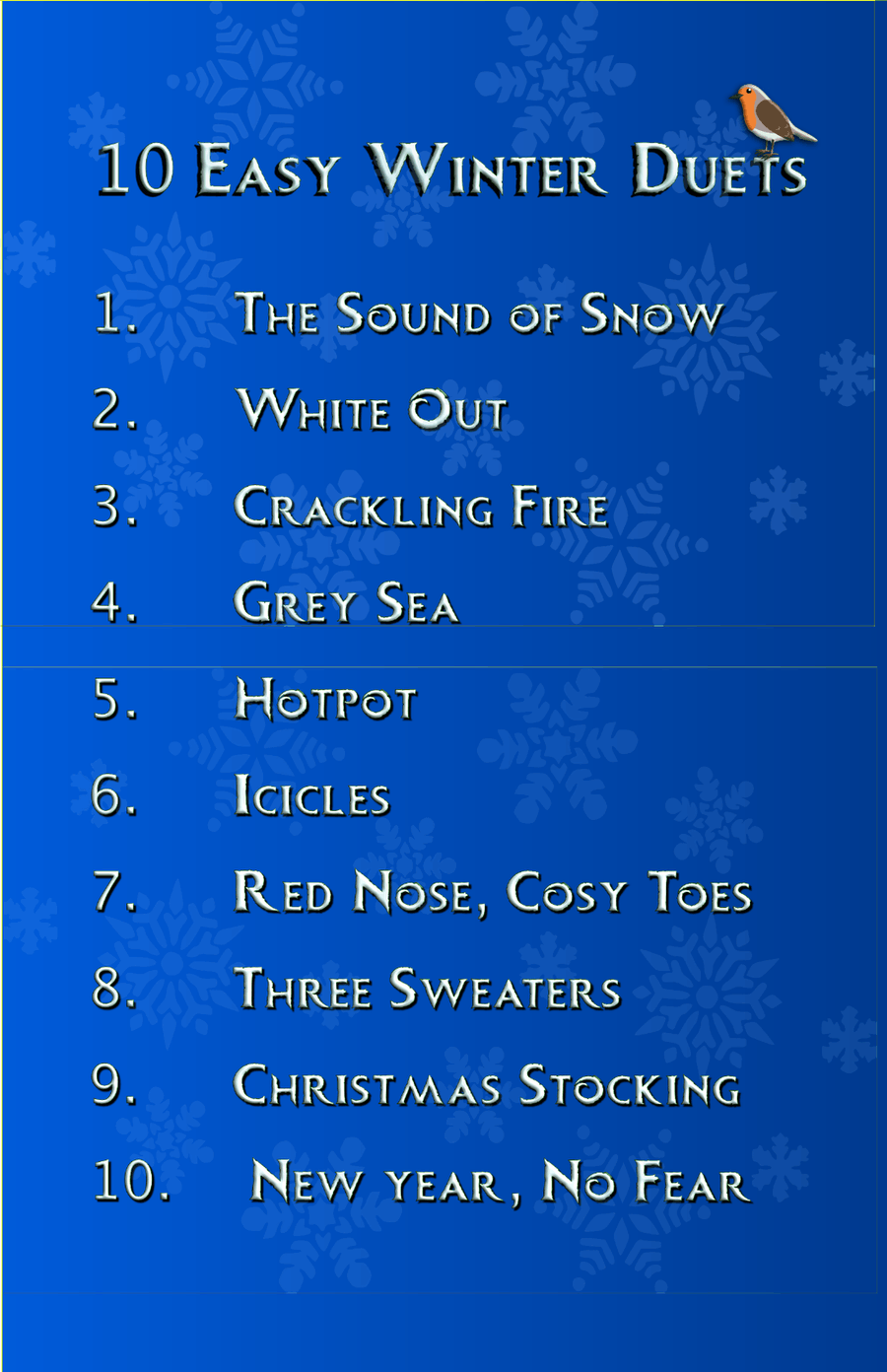 10 Easy Winter Duets for Clarinet and Bass Clarinet Woodwind Duet scores gallery preview page 2