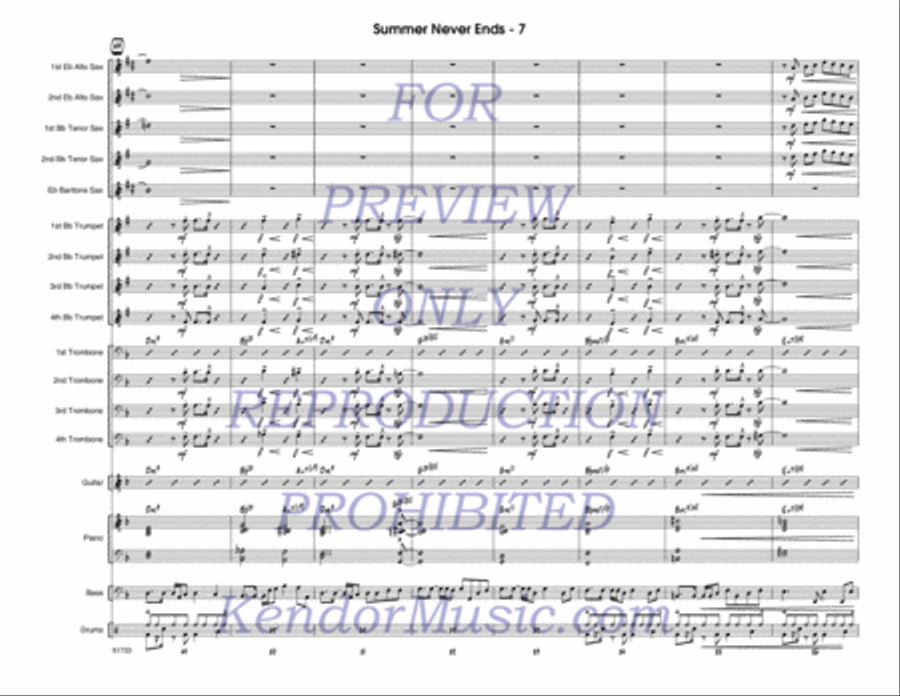 Summer Never Ends Jazz Ensemble scores gallery preview page 8