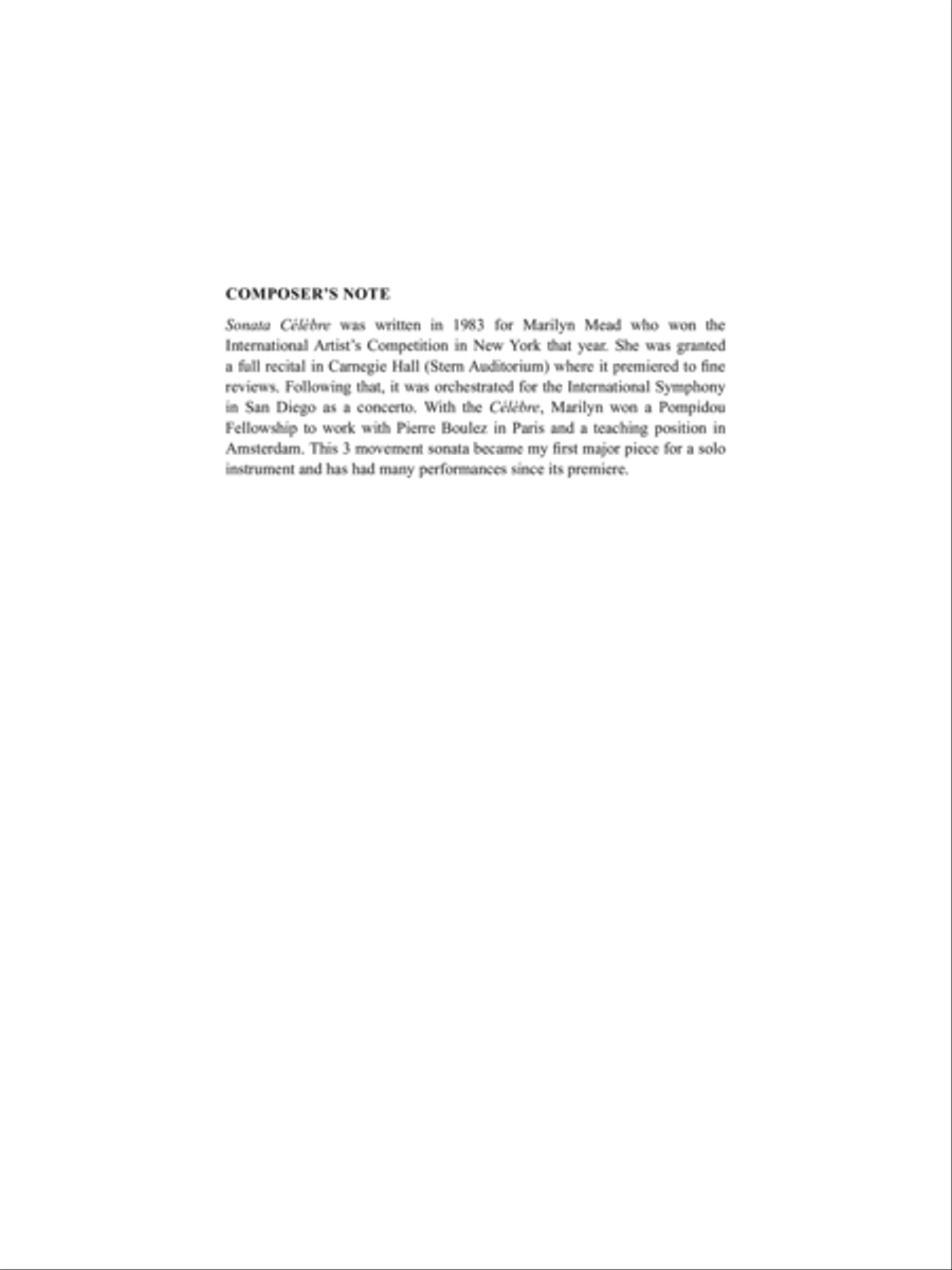 Sonata Célèbre Flute Solo scores gallery preview page 4
