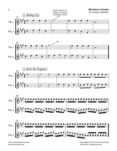 Miniature Etudes for Young Violinists
