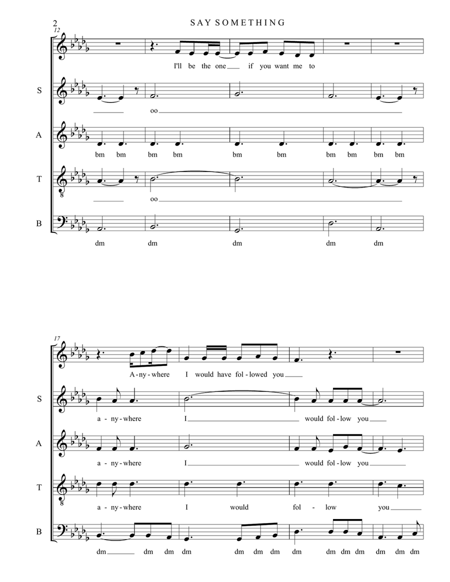 Say Something Say Something 4-Part scores gallery preview page 2