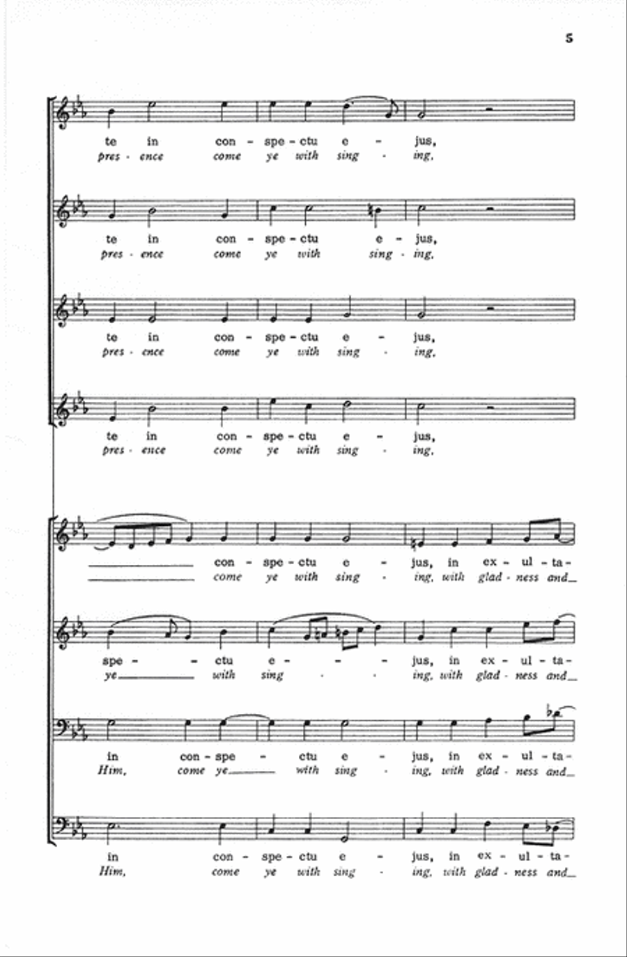 Jubilate Deo (Make a Joyful Noise Unto the Lord) Choir scores gallery preview page 5