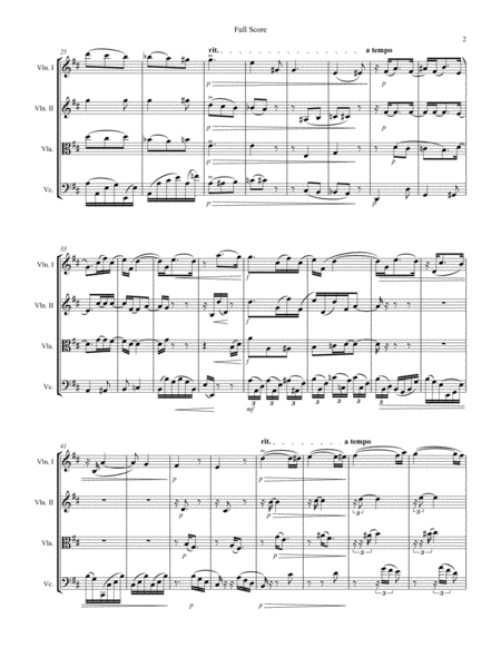 Brahms - Klavierstucke Op 119 No 1 Intermezzo in b minor - Arranged for String Quartet.  Score and parts.