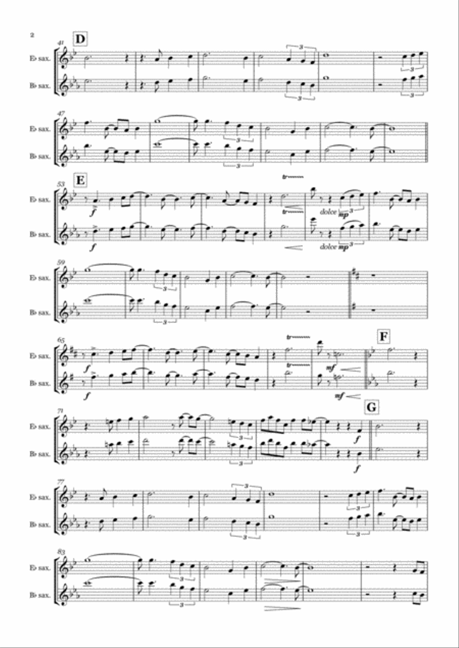 Beyond The Sea Woodwind Quartet scores gallery preview page 2
