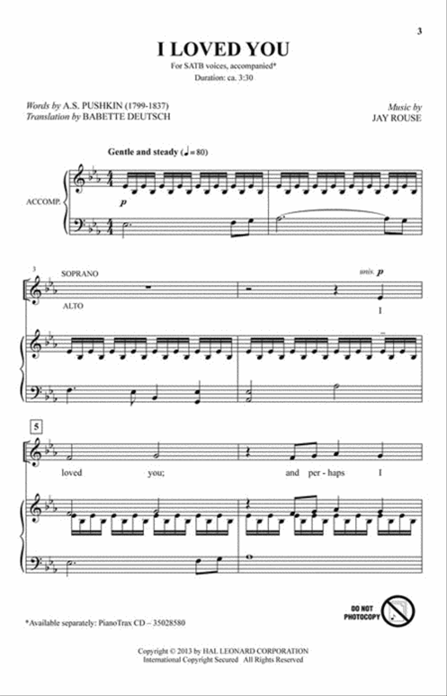 I Loved You 4-Part scores gallery preview page 2