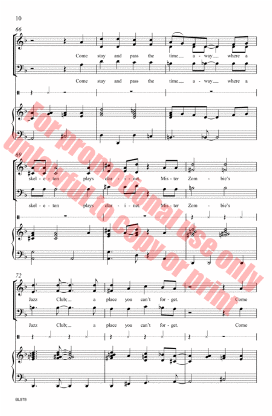 Mister Zombie's Jazz Club Choir scores gallery preview page 13