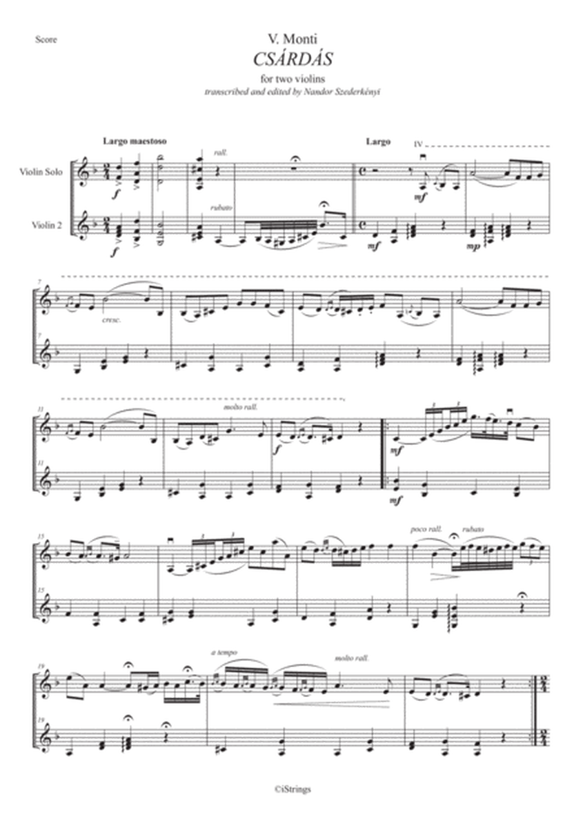 Csárdás (two violins version)