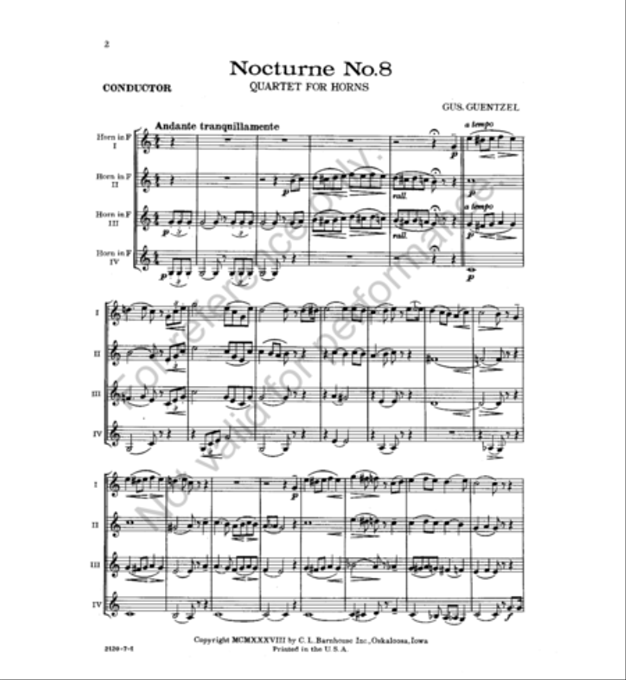 Nocturne No. 8 Horn scores gallery preview page 2