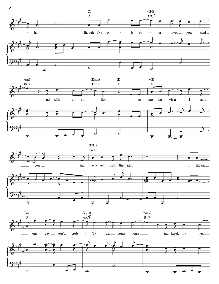 Hope Alone Hope Alone Piano, Vocal, Guitar scores gallery preview page 2