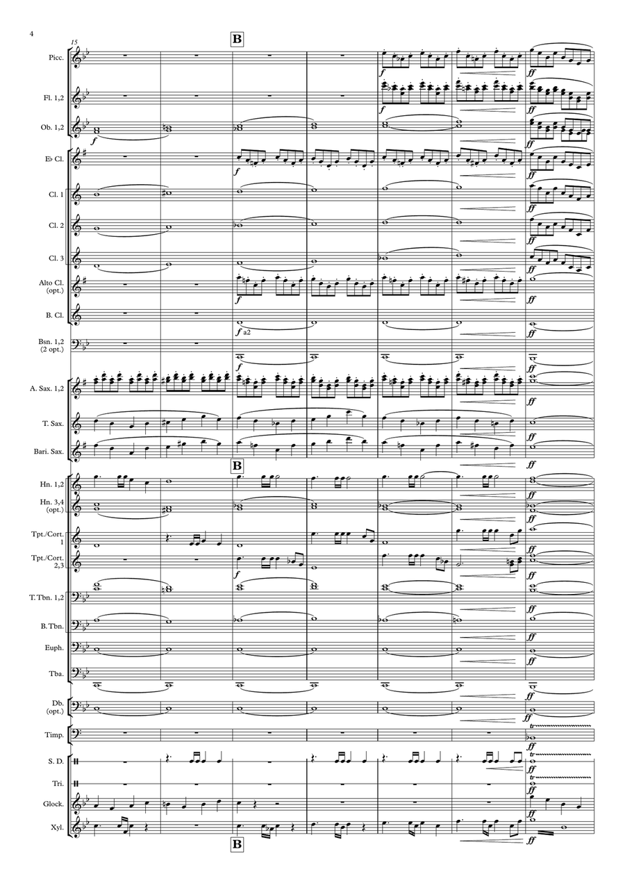 London Landscapes (for wind orchestra / concert band) - score and parts Concert Band scores gallery preview page 4