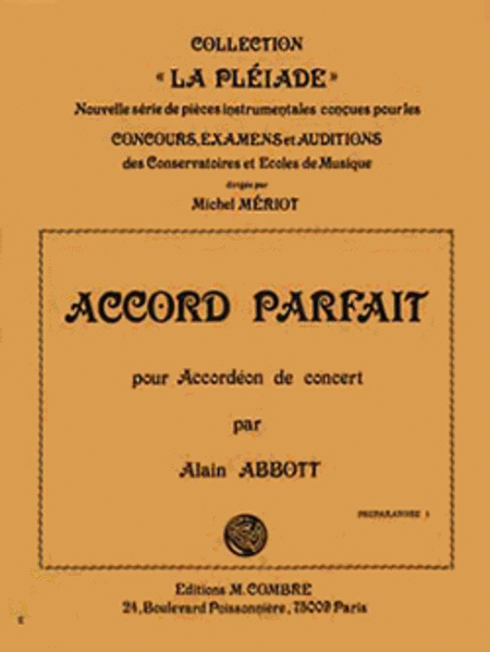 Accord parfait by Alain Abbott Accordion - Sheet Music