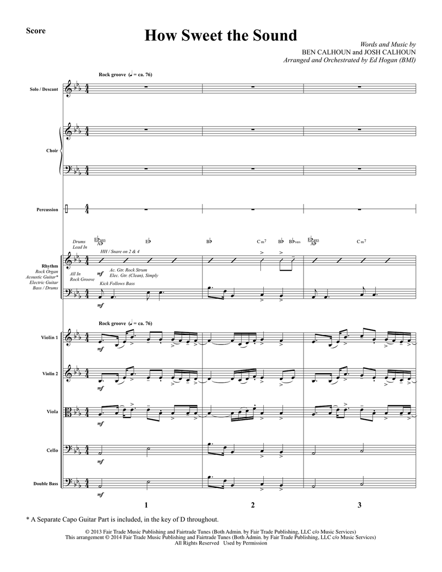 How Sweet the Sound - Full Score