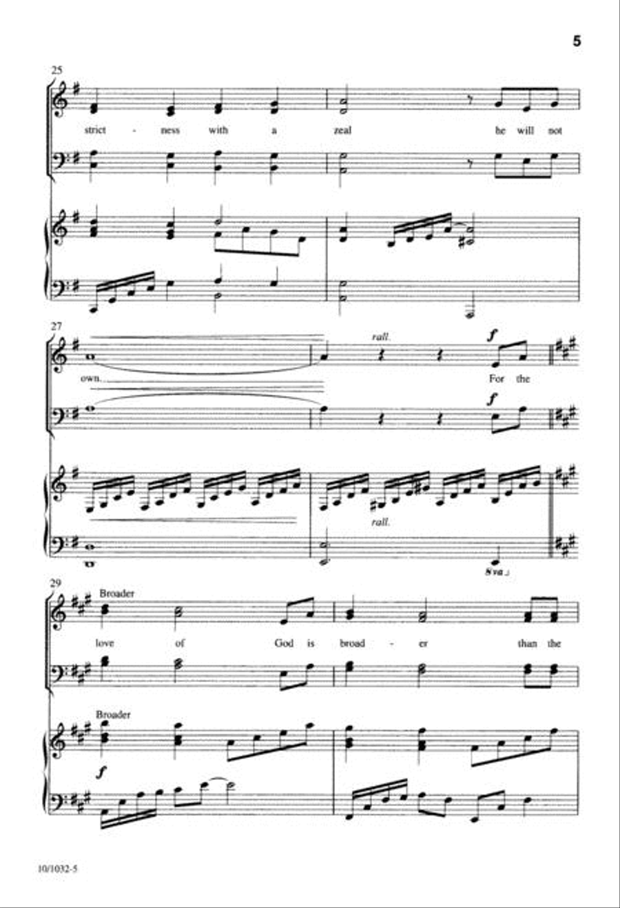 There's a Wideness in God's Mercy 4-Part scores gallery preview page 5