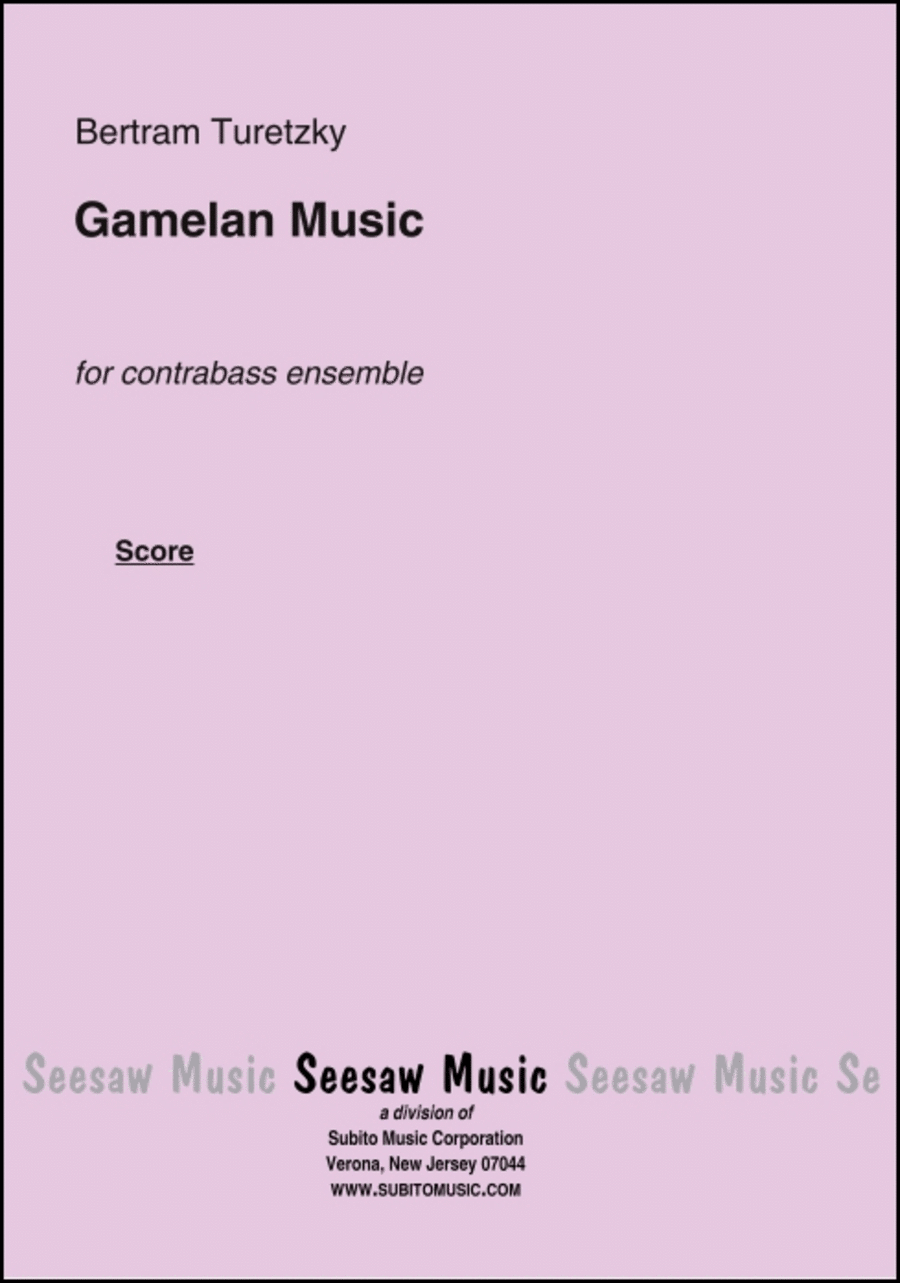 Gamelan Music Double Bass scores gallery preview page 1