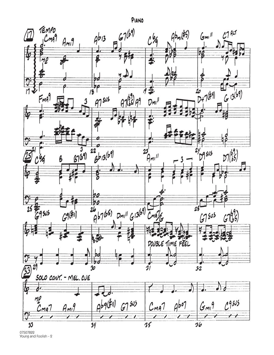Young And Foolish - Piano Jazz Ensemble scores gallery preview page 2
