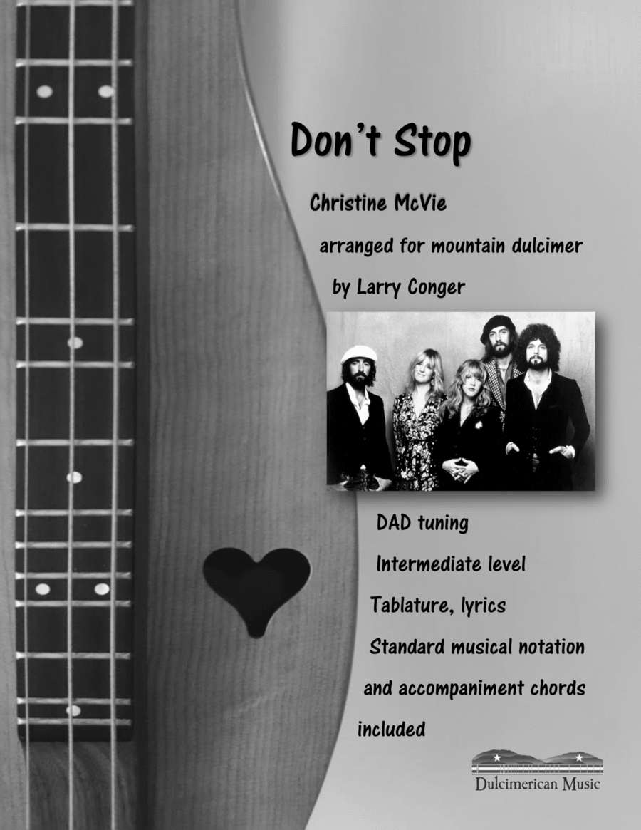 Don't Stop Don't Stop Dulcimer scores gallery preview page 1