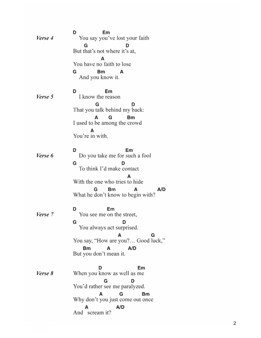 Positively 4th Street Acoustic Guitar scores gallery preview page 2