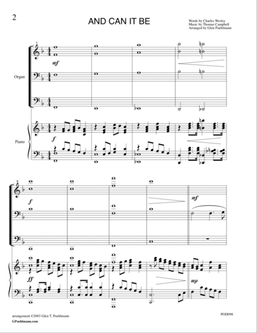 3 HYMNS arranged as PIANO & ORGAN DUETS Voice scores gallery preview page 2