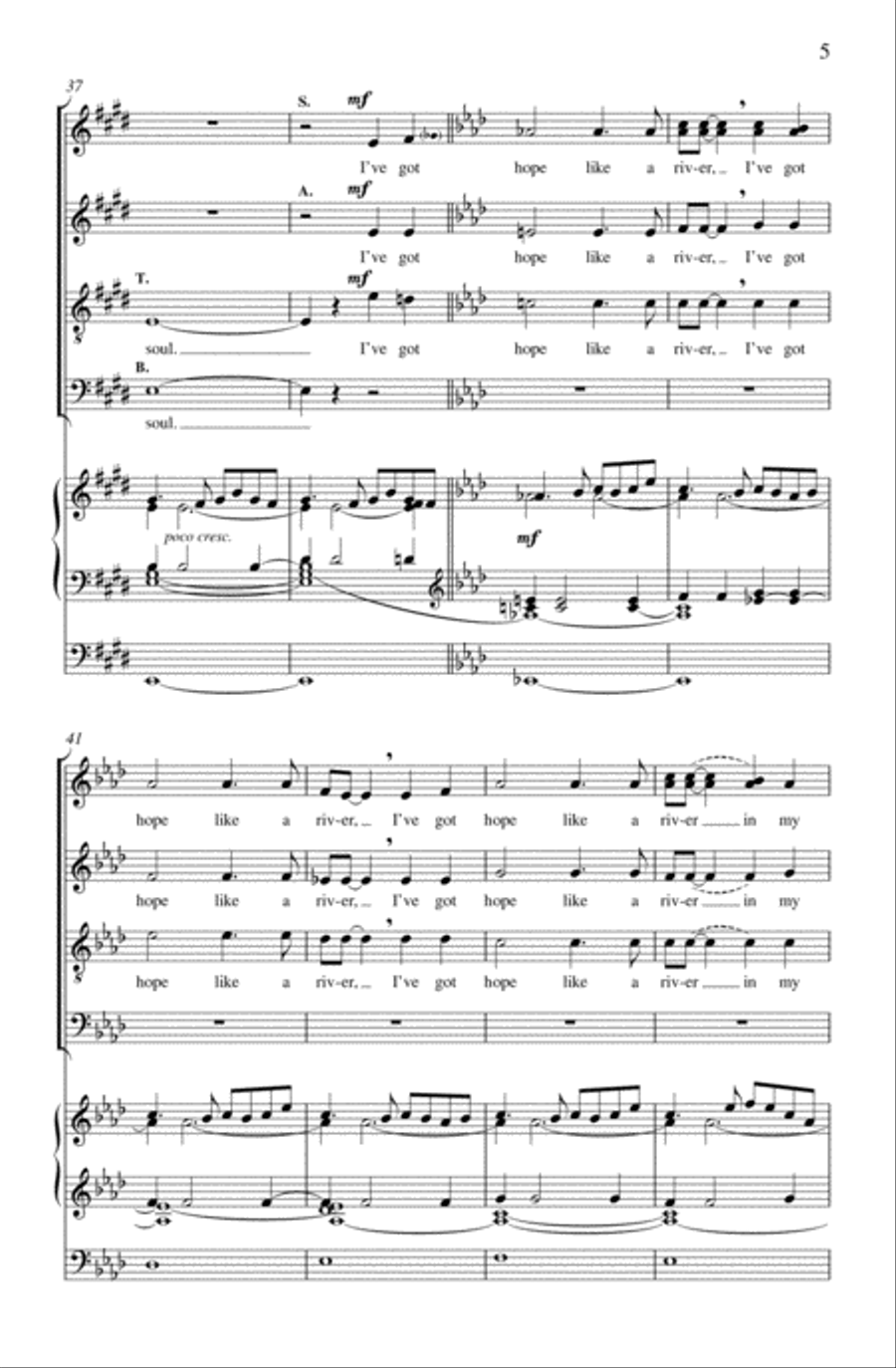 Peace like a river 4-Part scores gallery preview page 5