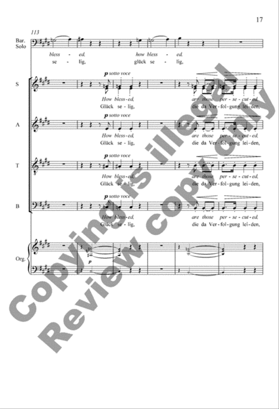 The Beatitudes (Die Seligkeiten) Divisi scores gallery preview page 16