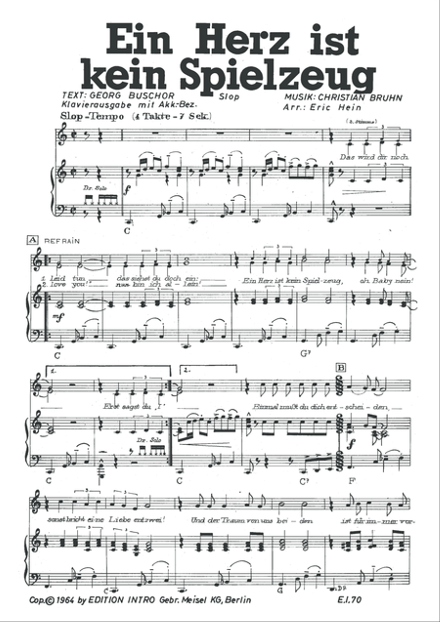 Ein Herz ist kein Spielzeug Voice scores gallery preview page 3