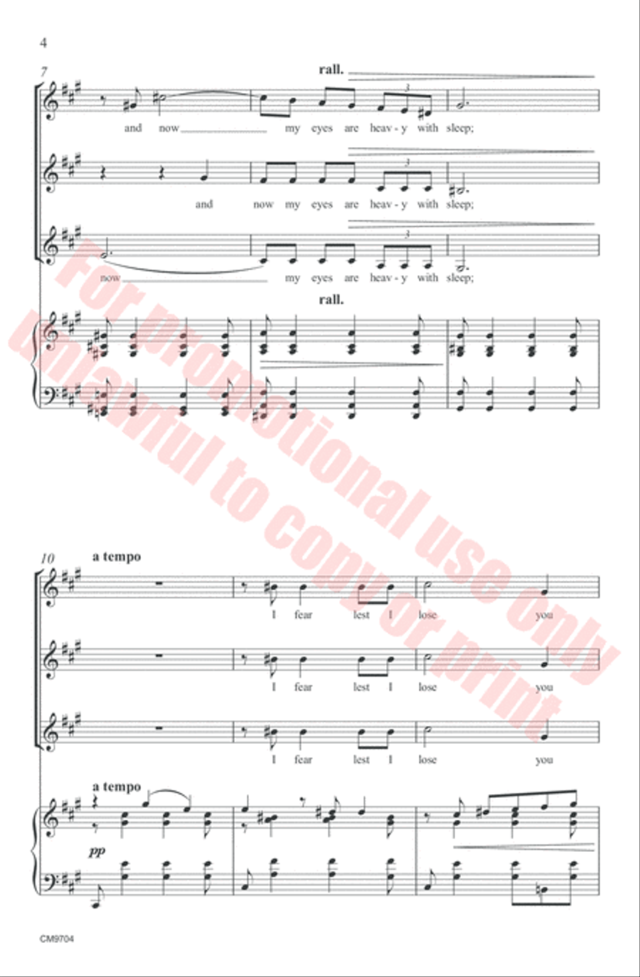 Do Not Go My Love SSA scores gallery preview page 5
