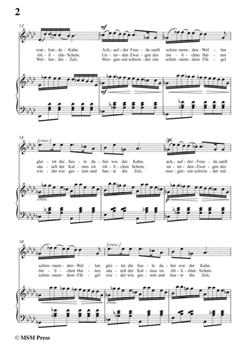 Schubert-Auf dem Wasser zu singen in A flat Major,for voice and piano image number null