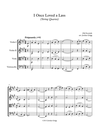 Book cover for I Once Loved a Lass (String Quartet)