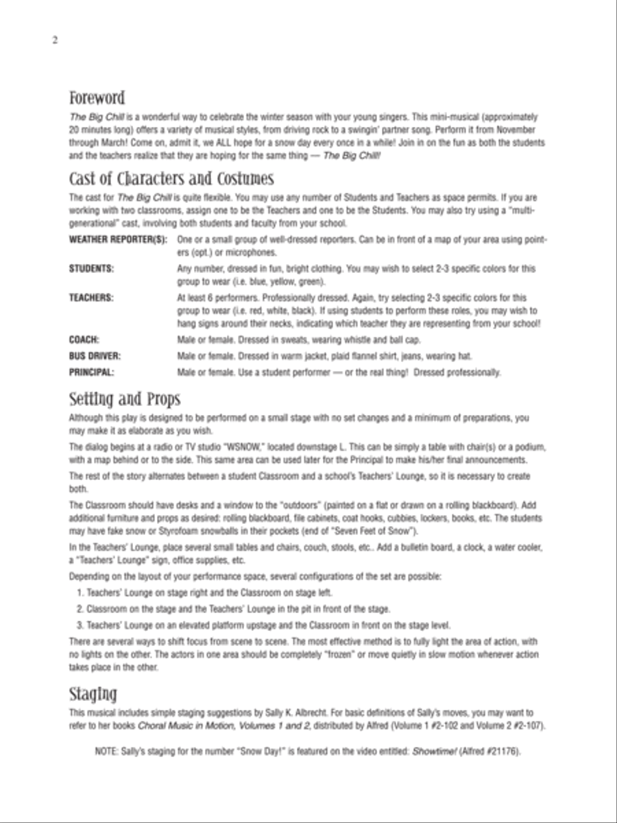The Big Chill - Teacher's Handbook Unison Choir scores gallery preview page 6