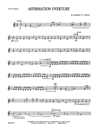 Affirmation Overture: 1st B-flat Clarinet